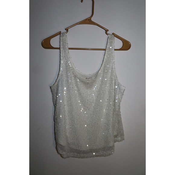 Bundle 2for1 Black/White shimmer sequin tank tops - Picture 5 of 6